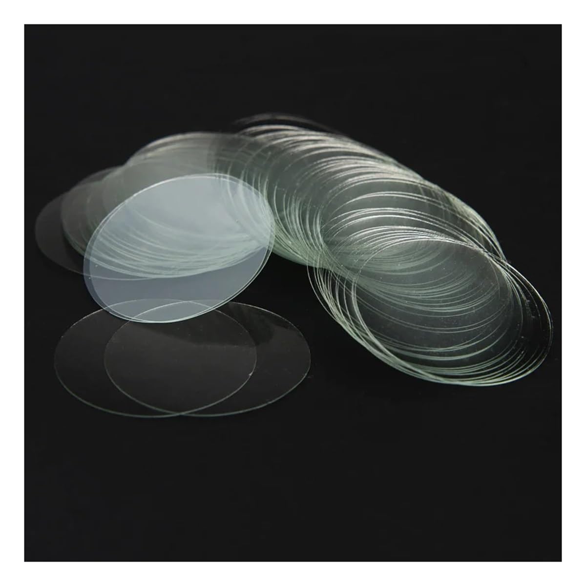 Microscopio 100 Uds., 50mm, portaobjetos Redondos Grandes for microscopio, cubreobjetos de Espesor 0,13-0,17mm