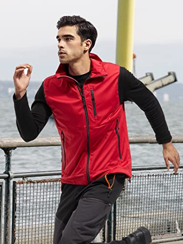 Free Soldier Men's Lightweight Softshell Golf Vests Outerwear Windproof Sleeveless Jackets For Travel Hiking Running Fishing #TOP5