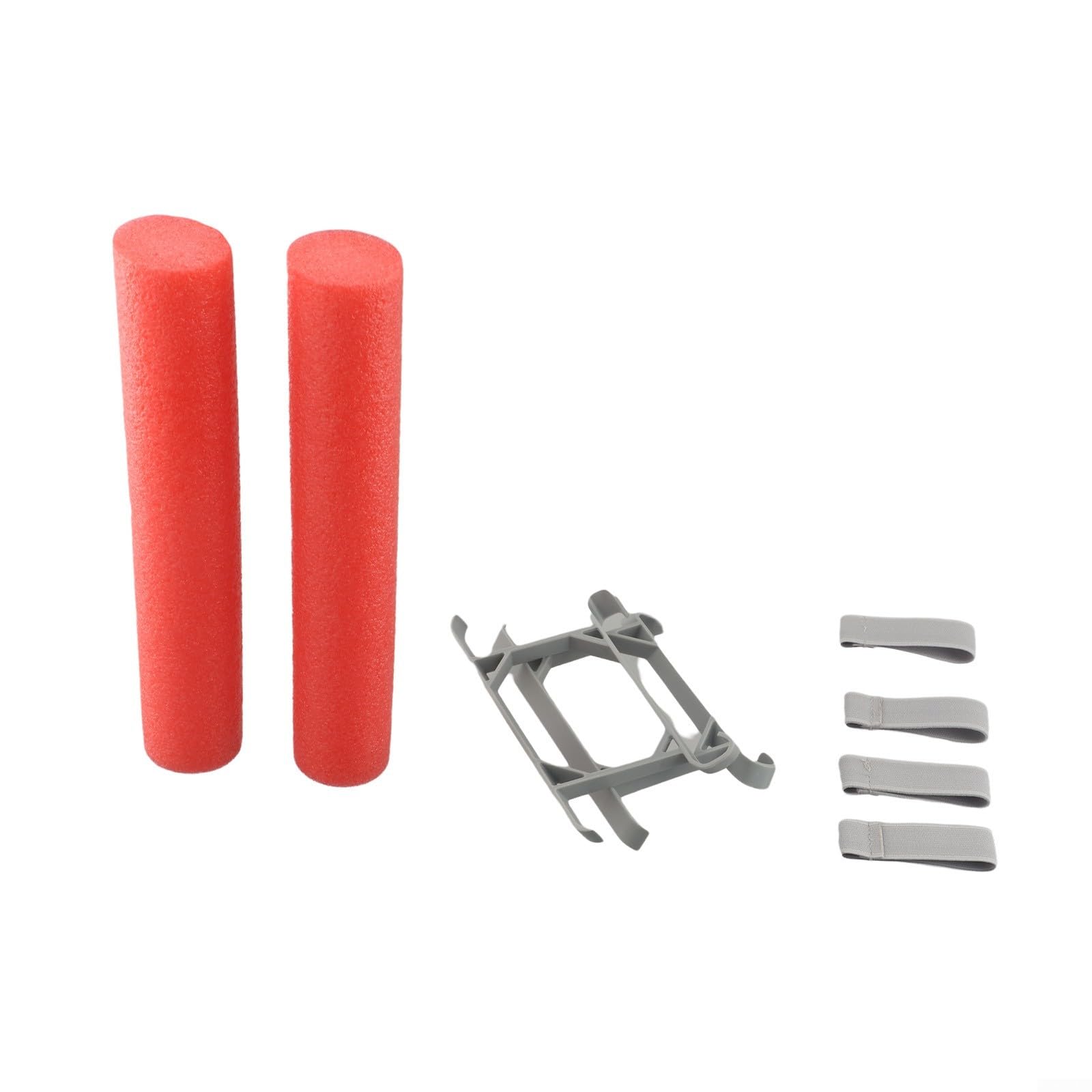 Carrello di atterraggio dell'acqua per DJI per mini 3 4 Pro, treppiede galleggiante galleggiante 24 x 5 x 8 cm, staffa di atterraggio con elastici rosso grigio