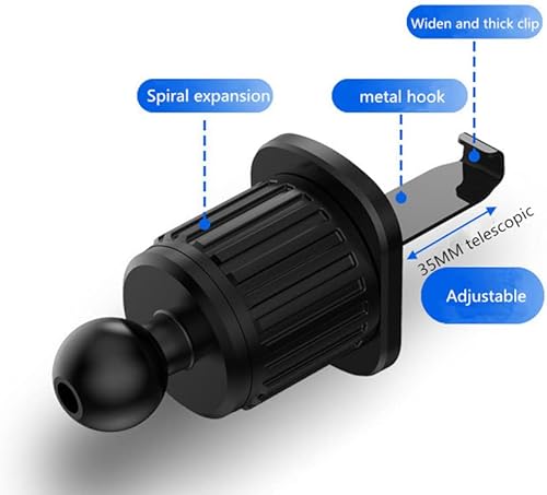 Miniatura 4 de Soporte para teléfono de coche, rotación de 360°, soporte de clip de extensión de ventilación de aire para automóvil, soporte para teléfono móvil,