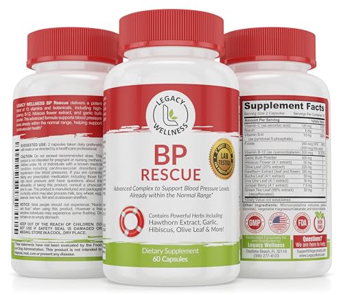 BP Rescue Blood Pressure Support Supplement - Vitamins &