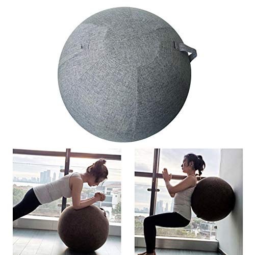 Tongina Cotton Blend 75cm Protective Cover for Sitting Ball Chair, Exercise Ball, Yoga Pilates Balls Protection Skin Wrap Accessories - Navy Blue - Thumbnail 7