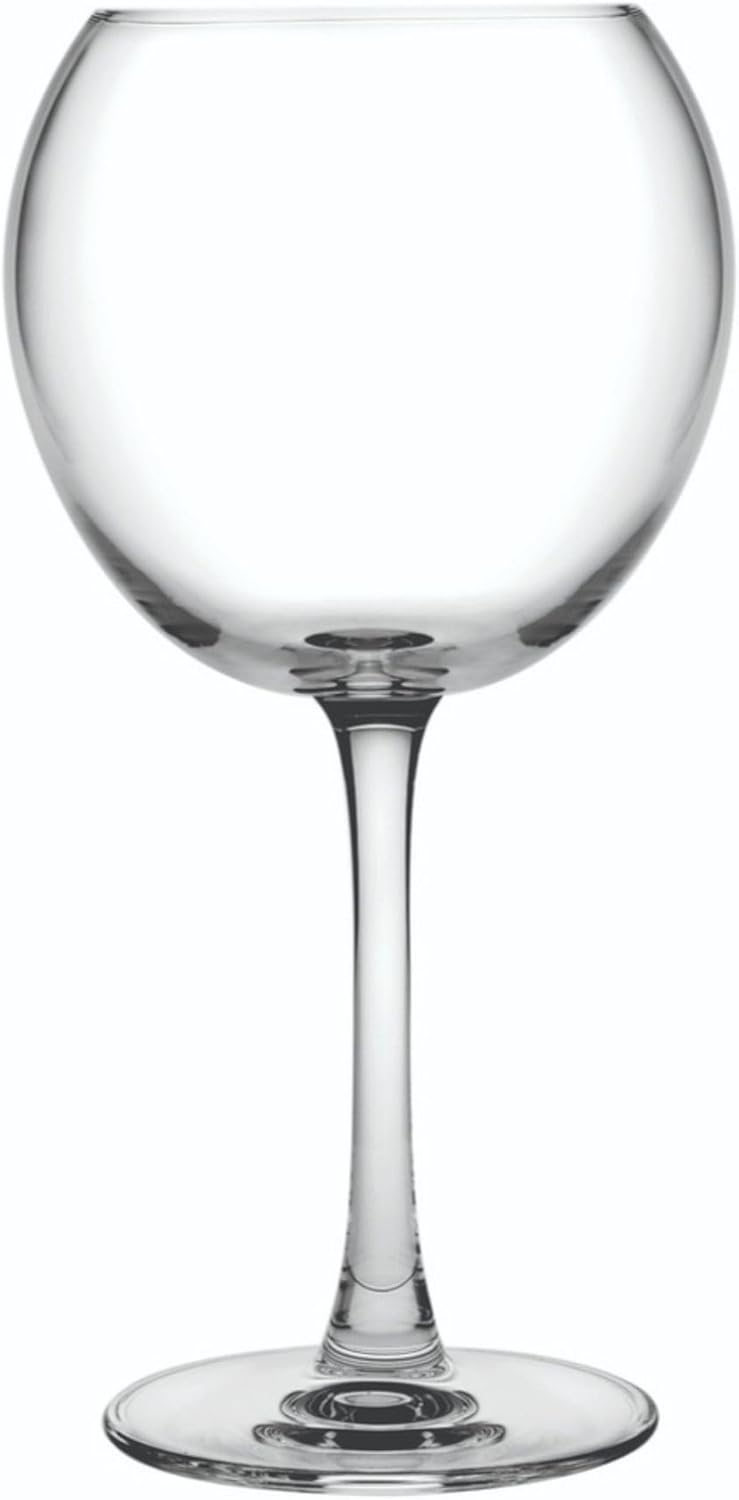 Restaurantware-Voglia Nude 20 Ounce Gin Balloon Glasses, Set Of 6 Crystal Red Wine Glasses - Laser-Cut Rim, Dishwasher-Safe, Fine-Blown Crystal Large Glass, For White or Red Wines or Sangria