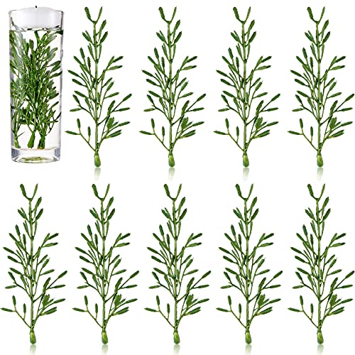 30 Pieces Faux Flowers For Floating Candles Centerpiece 6 Inch Mini Flower Filler Vase Fillers Filling In Floating Candles For Wedding Dinning Table Party Home Bar Restaurant Decoration (Green) #TOP1