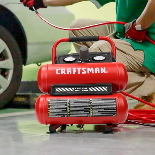 Craftsman 2-Gallon Air Compressor, 1/3 HP Oil-Free Twin Tank, 125 PSI by CRAFTSMAN - Image 2
