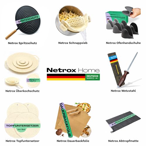 Netrox Schnappsieb aus Silikon, Nudelsieb Aufsatz für Topf & Pfanne – Ansicht 6