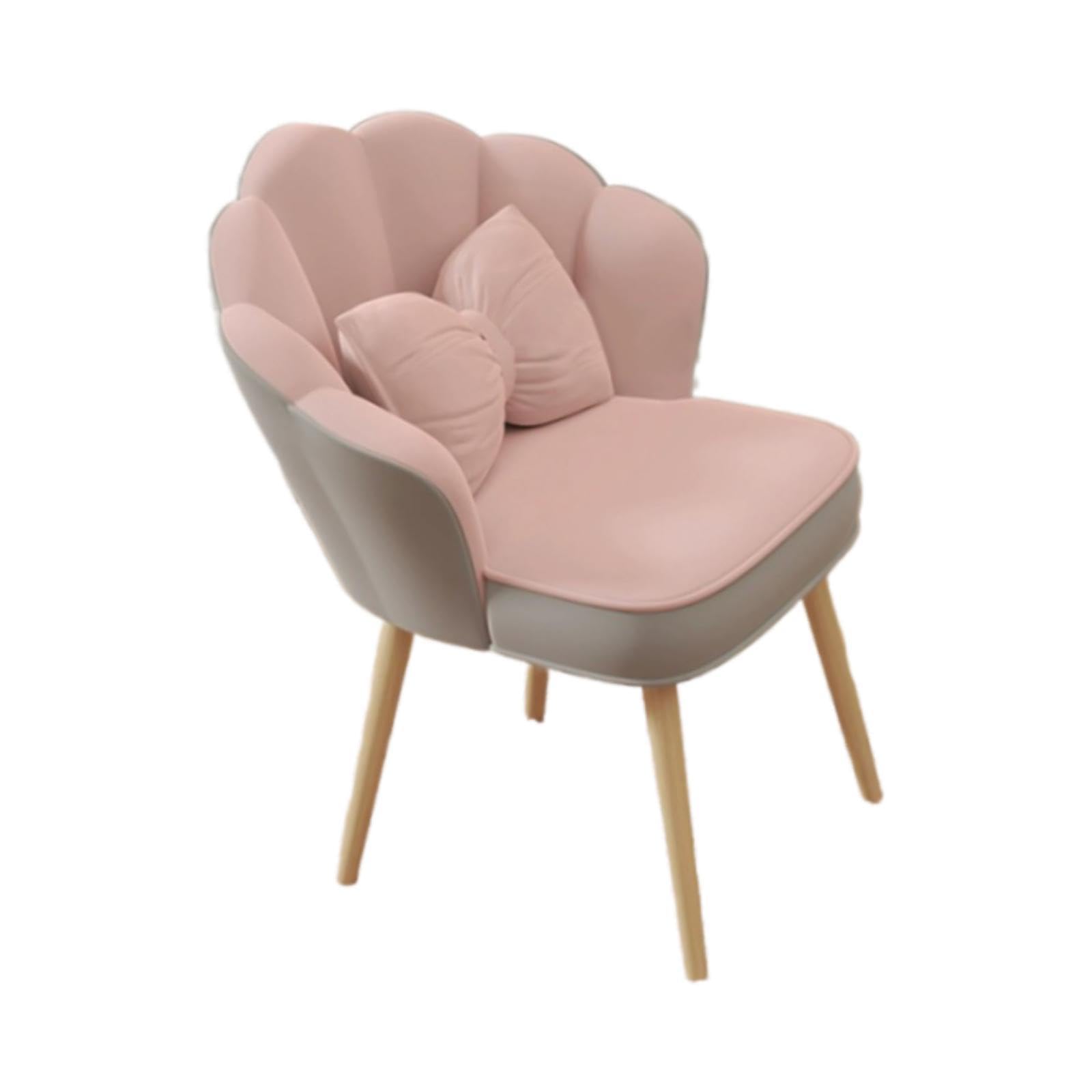 Vanity Chair Cute Soft Side Chair Accent Chair for Office Living Room Makeup Grey Pink-image-22