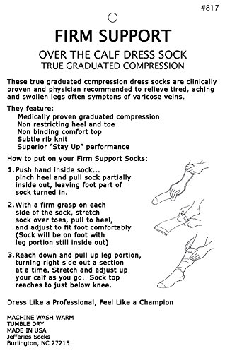 Jefferies Socks Mens Graduated Compression Dress Socks 1 Pair Pack2