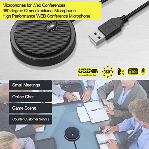 Mikrofon USB 360º Spracherkennung Plug & Play Omnidirektionales Kondensatormikrofon Mikrofon für Meetings… – Bild 3