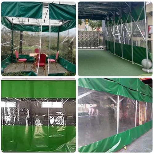 Bâche transparente avec œillets 5x3m rideau vinyle imperméable PVC - 8