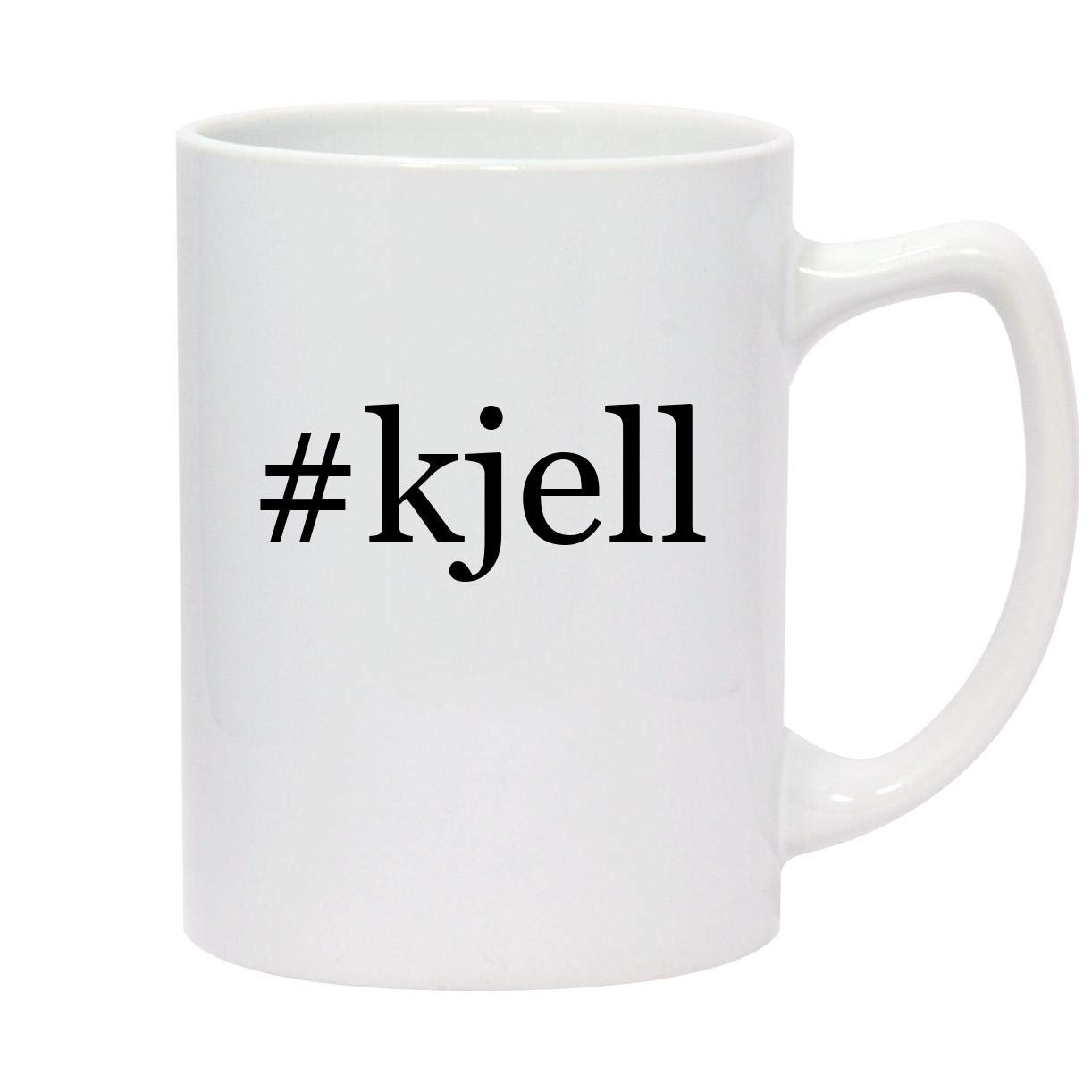 Molandra Products #kjell - 14oz Hashtag White Ceramic Statesman Coffee Mug
