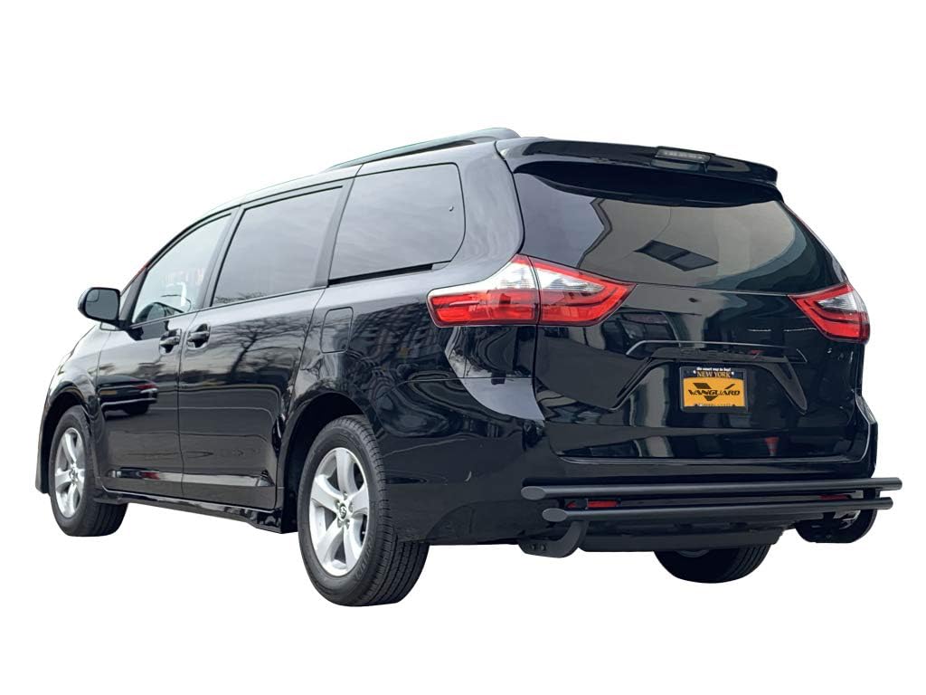 VANGUARD VGRBG-1352-1118BK Black Powdercoat Double Layer Rear Bumper Guard | Compatible with 04-20 Toyota Sienna