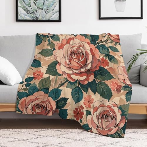 Couverture en flanelle légère et chaude à motif de rose unique - 7