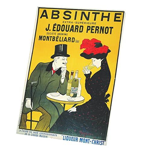 Vieille affiche absinthe imprimée sur toile pour retrouver le charme nostalgique d'antan