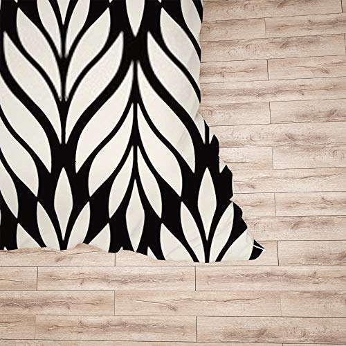 Housse de couette 100% polyester motif feuilles blanches Long Twin 3pcs - 6