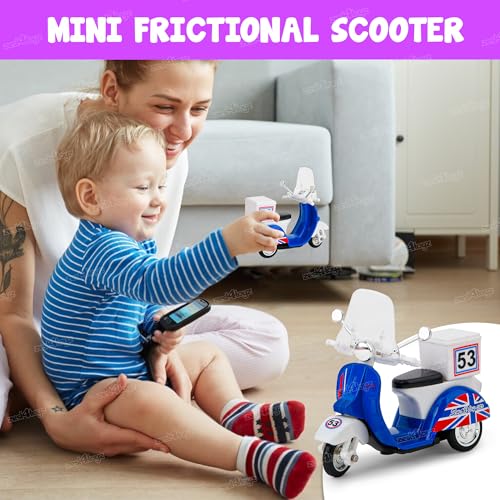 Image of Zest 4 Toyz Kids Scooter Toy for Kids | Die-Cast Miniature Bike Pull Back Toy for Toddlers | Toys for 3 Years & Above | Designer Mini Scooter for Boys & Girls - Blue