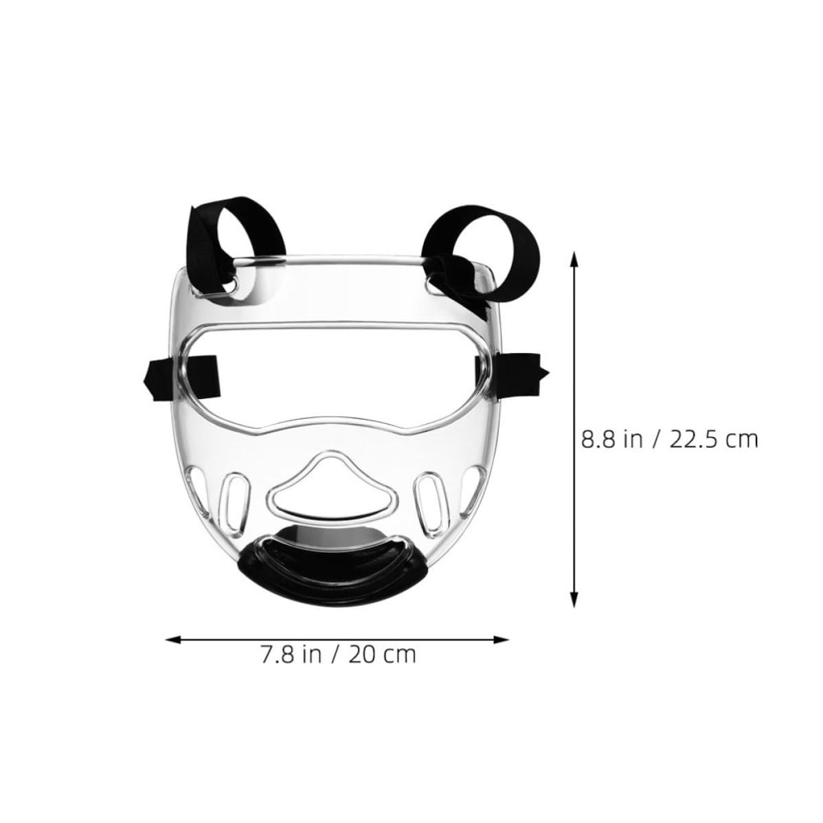 Outanaya 2pezzi Maschera Protettiva per Viso Taekwondo Protezione Completa e Materiale in Plastica Rinforzata, Vestibilità Confortevole per Allenamento e Karate