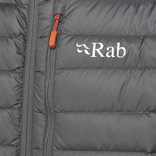 Rab Men's Microlight Down Jacket for Hiking, Climbing, and Skiing - Graphene - Medium Rab Men's Microlight Down Jacket for Hiking, Climbing, and Skiing - Graphene - Medium