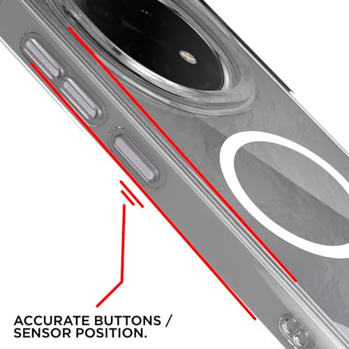 Image of Amazon Basics Back Cover for Oppo F29 Pro 5G Mag-Safe Shockproof PC + TPU Protective Case Magnetic Support Bumper Case (Transparent Mag-Safe)