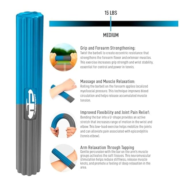 Flex bars for Physical Therapy ¨C Wrist Strengthener & Finger Trainer for Tennis Elbow Relief ¨C 3 Silicone Bars with Bag