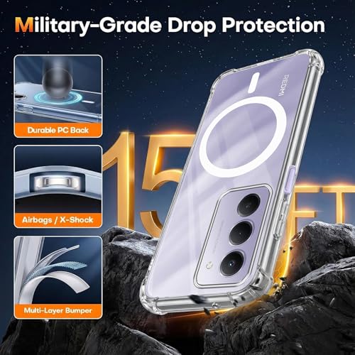 Image of Jkobi Shockproof Crystal-Clear Back Cover for Redmi 15 (Magsafe Wireless Support | Drop & Camera Protection | Hard Polycarbonate)
