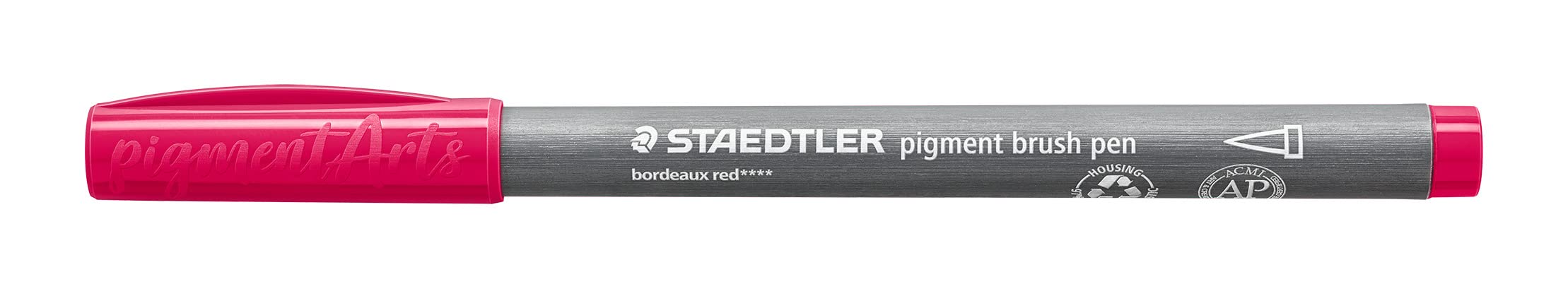 STAEDTLER 371-23 Pigment Arts Brush Pen - Bordeaux Red (Box of 10), standard - Image 2