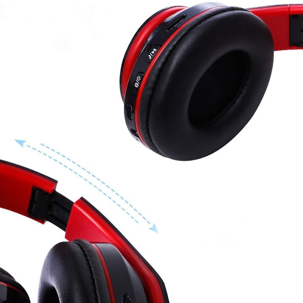 Casques sans Fil Bluetooth 5.0 Casque Gaming Headset Over-Ear Casque Antibruit Intégré Lumière Micro LED for PC Portable, Carte TF 32G Peut Être Inséré (Compatible avec Le Format MP3)