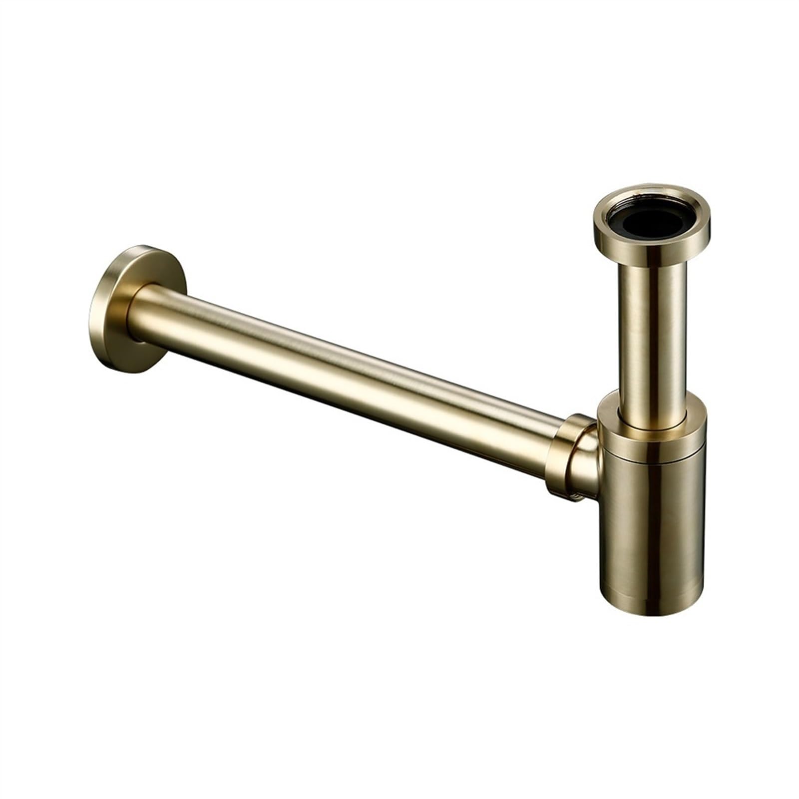 Sifón Para Lavabo Y Lavabo Sifón Lavabo Botella Plomería P-Trampa Latón dorado cepillado Euro Lavado Tubería Residuos Baño Lavabo Trampa. P-Trap (Color : Stainless Siphon)