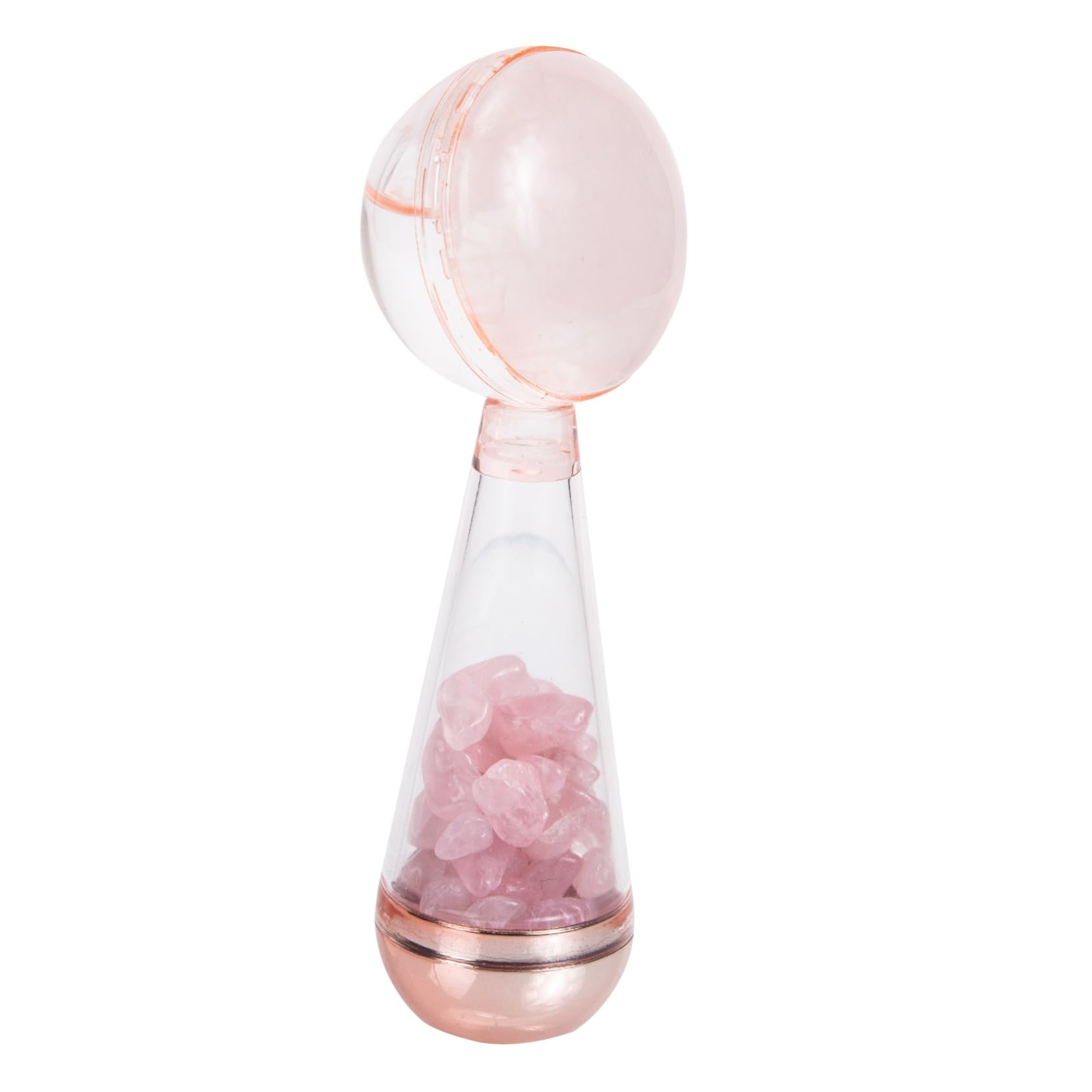 PLAFOPE Rosa Jade Eiskugel für Gesichtsbehandlungen mit Massagefunktion Tragbar für Hautpflege zu Hause und Unterwegs Kühlender Eisroller gegen Schwellungen