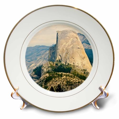 3D Rose cp_229857_1 USA - California - Yosemite National Park - Half Dome Porcelain Plate, 8