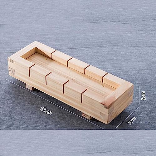 Molde de arroz de sushi de madera tradicional con dos piezas para cocina en casa 3