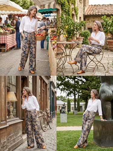 Image of Leriya Fashion Women's Trouser|Sharara | Boho Harem Pants|Rayon Palazzo Plazo Pant| Loose Fit Baggy Trousers with Elastic Waistband|Casual Yoga & Lounge Wear (Available in Plus Size)