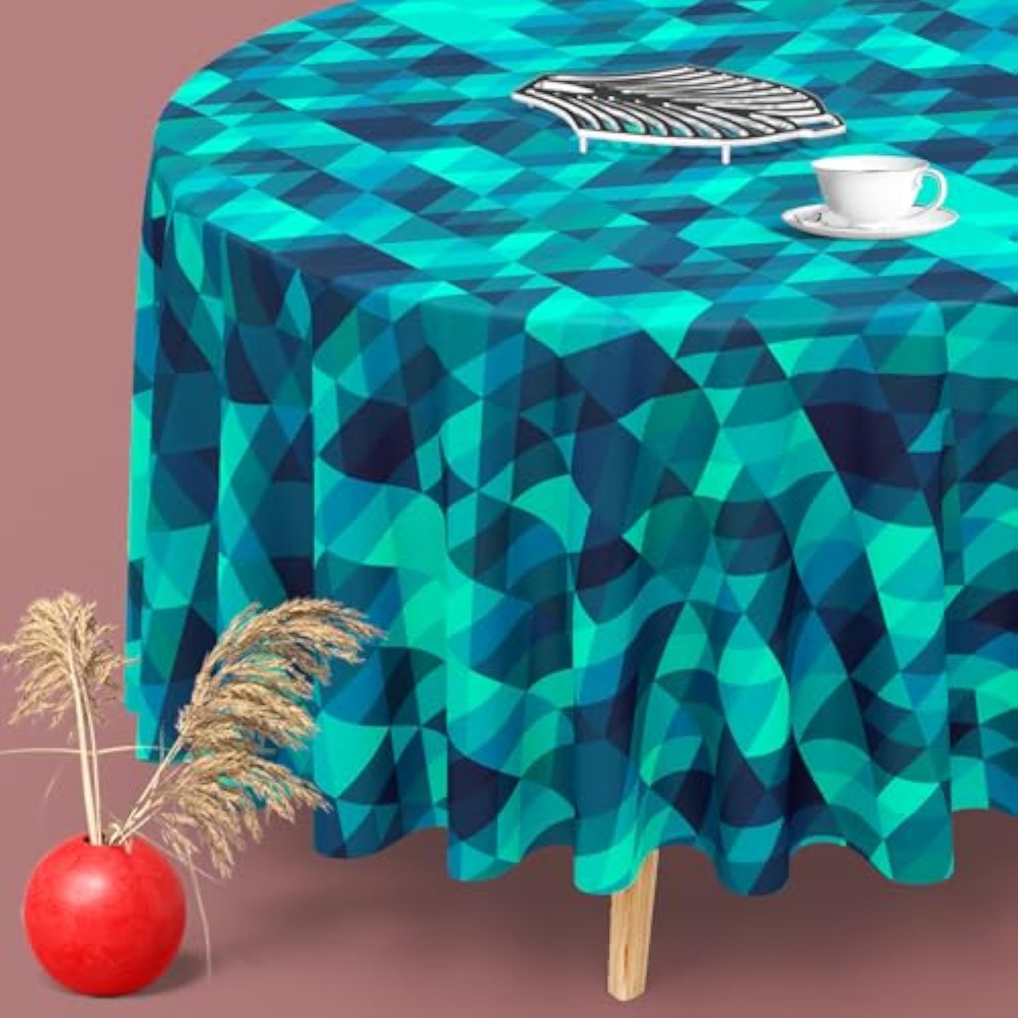 Creative Triangles Table Cloth Cover, 4-Seater