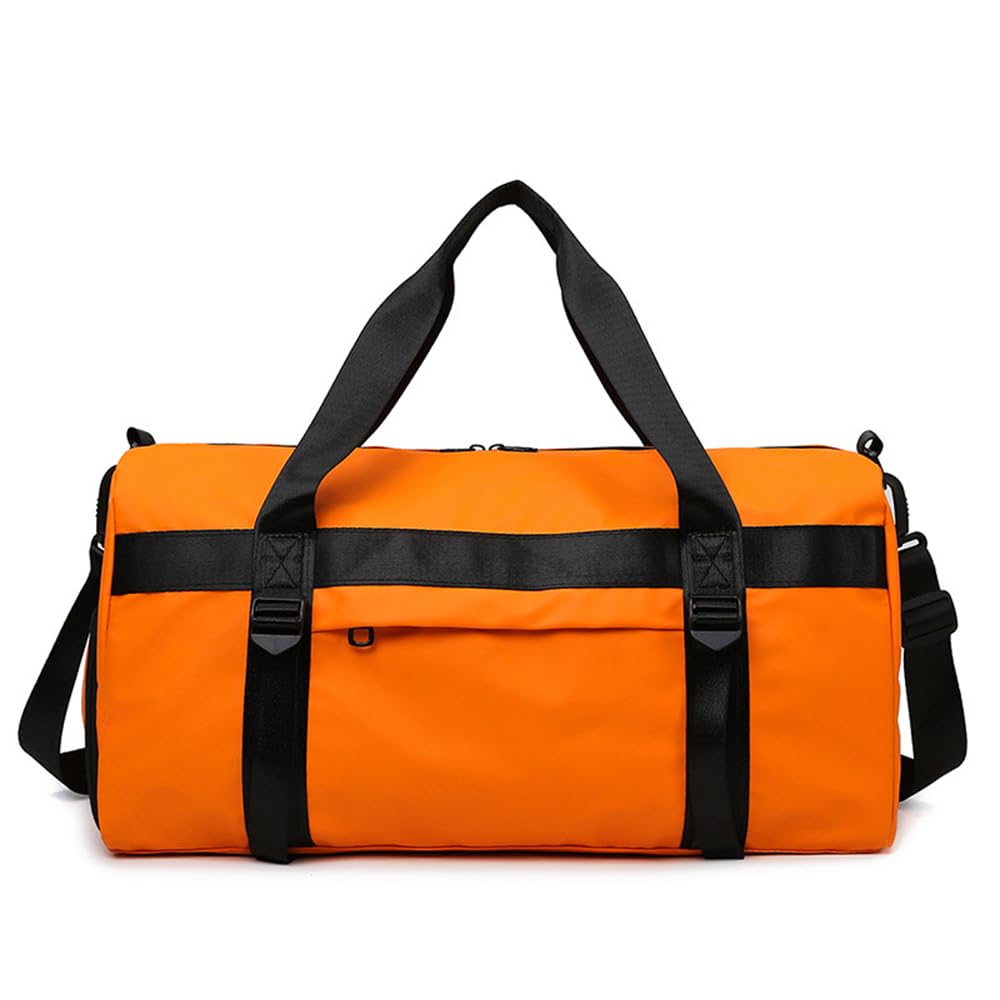 Vllcsla Small Sports Duffel Bag 31.25 L, 50x25x25 cm, with Wet Pocket & Shoe Compartment, Gym Duffle Yoga Bag, Mens Small Hand Luggage Travel Bags, Ladies Yoga Sports Bags Overnight Weekend, Orange โ image 1