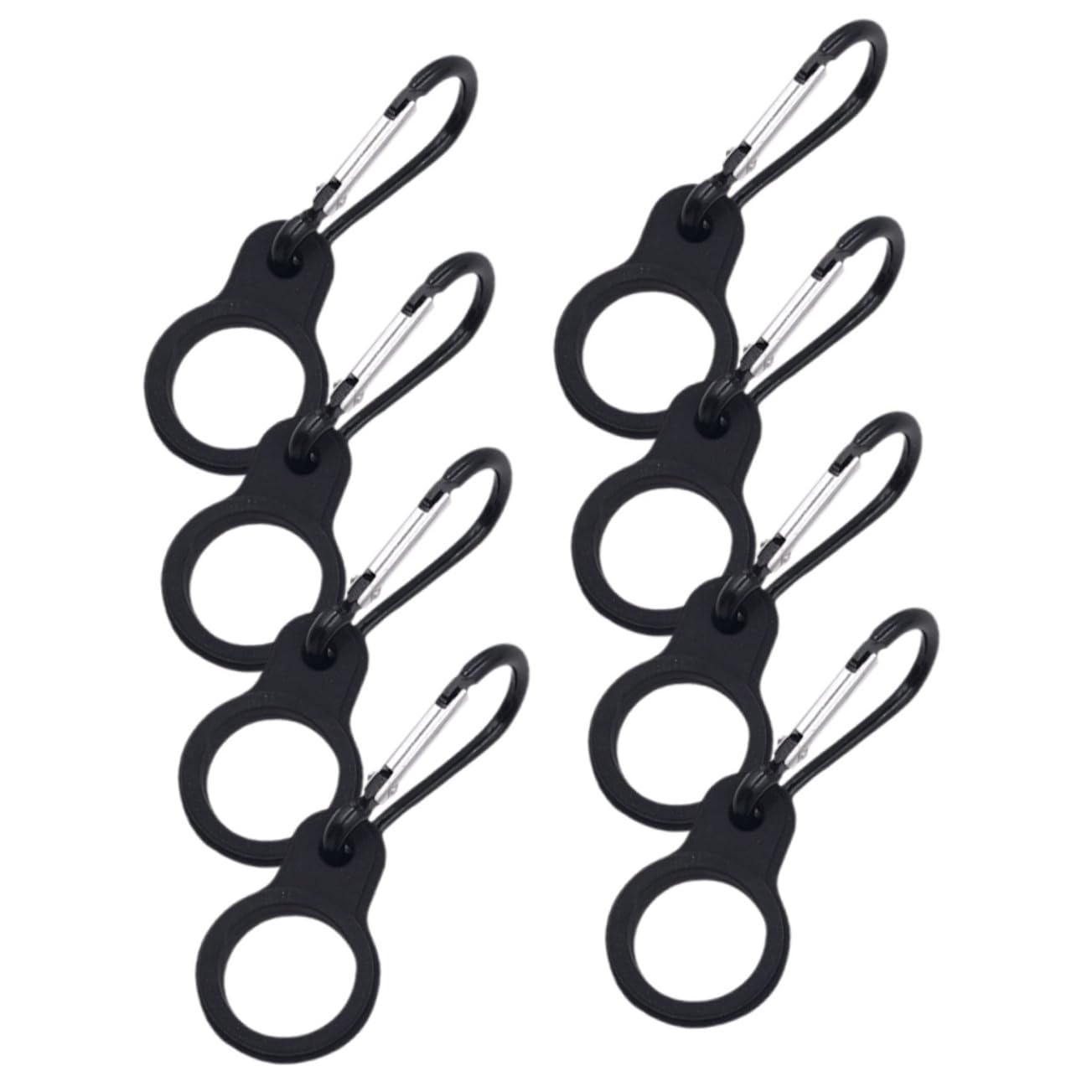 TOYANDONA Wasserkocher-aufhänger Gehen Sport Fitnessstudio Wasserflasche Tragen Wandern Groß Tragbar Haken Träger Schlüssel Flaschenregal Flaschenhalter-Clip Schwarz Kieselgel