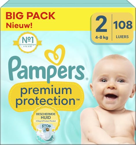 Pampers - Premium Protection - Taglia 2 - Big Pack - 108 pannolini - 4/8 KG