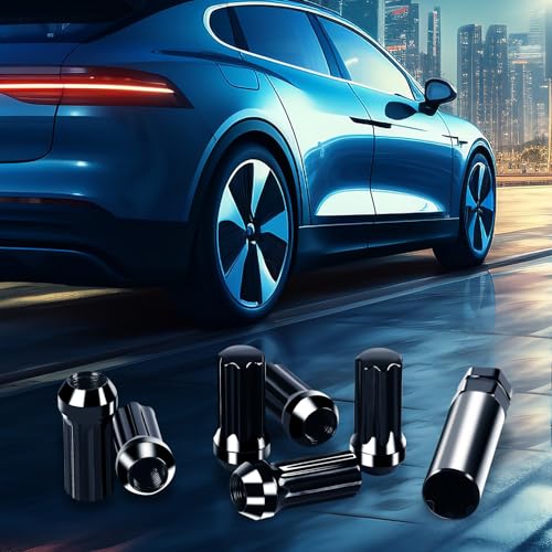 Image of 9 /16-18 * 50 Black Wheel Lug nut with 7 Slots Factory Style - Suitable for aftermarket Wheels, electroplated Lug nut is Healthy (32), KDL004