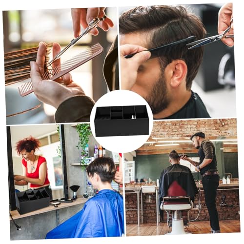 Support de ciseaux coiffure abs noir pour salon et maison
