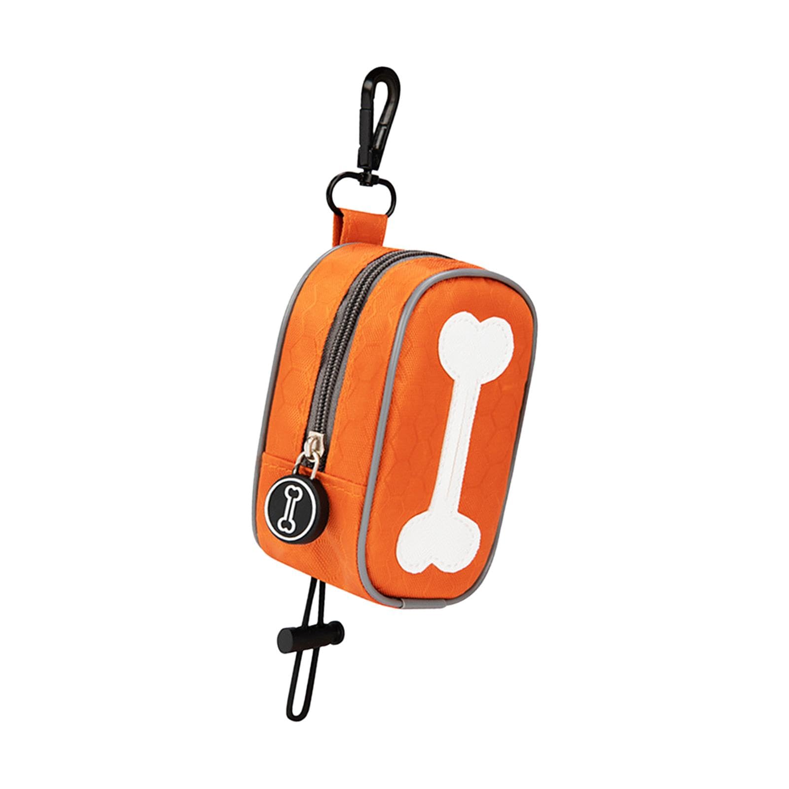 Dog Poop Bag Holder Doggy Dispenser for Travel Camping Walking Orange-image-11