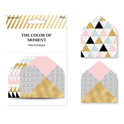 Desecraft 10 pcs 3-Dimensional Stickers Small Handmade Stickers Pop-up Stickers 2 Assorted Designs Embellishments for Card Making Scrapbooking Stickers DIY Gift Decorations