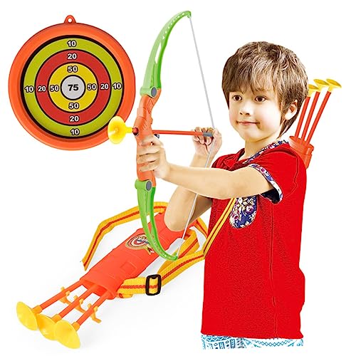 Abaodam Boys and Girls Archery Set Boys Girls Toys Youth Archery Outdoors 1 Bow 3 Arrows Suction Cups Safe for Play