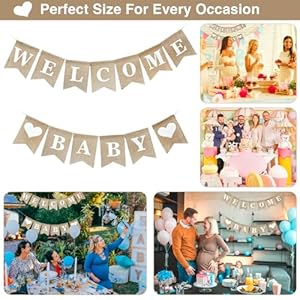 Welcome Baby Sign - Pre-Strung Burlap Welcome Baby Banner - Elegant Baby Announcement Sign for Boy and Girl - Newborn Birth Hospital Signs - Baby Arrival Banners - Adorable Baby Shower Decor Welcome Baby Sign Pre Strung Burlap Welcome Baby Banner Elegant Baby Announcement Sign for Boy and Girl Newborn Birth Hospital Signs Baby Arrival Banners Adorable Baby Shower Decor