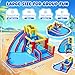 GYMMALL Inflatable Bounce House Double Water Slide with 620 W Blower, Blow up 12-in-1 Waterslide Park Bouncy Castle Outdoor and Indoor, Bouncer House with Large Pool, Climbing Wall and Obstacle Course