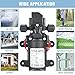 Diaphragm Pump,VerRich 12V Water Pump 70W 6A Intelligent Self Priming Sprayer Pump 6 L/Min 0.9MPA 131 PSI for RV Camper Marine Boat Garden