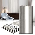 Olanglab Wood Slat Wall Panels 4 Pack, Acoustic Wall Panels, 47.24'' x 23.62" Each 3D Wall Panels for Interior Wall Decor (White)