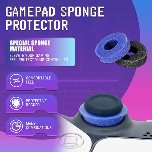 Image of 8 Pack Precision Rings for PS4 /5, Precision Rings for Xbox, Compatible with Xbox Controllers Accessories-Control with Soft Silicone Rings - Compatible with Fortnite & FPS Games,Black+Blue