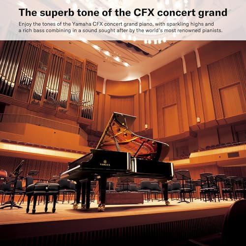 Image of Yamaha Arius Series Slim Digital Upright Piano, Grand Sound, Compact Weighted Keyboard, Black (YDPS35B)