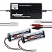 Tenergy 7.2V Battery Pack for RC Car, 3800mAh NiMH Flat Battery Packs 2-Pack w/Standard Tamiya Connector+6V-12V Universal Battery Charger for NiMH/NiCd Battery Packs for RC Hobbies, Airsoft Guns