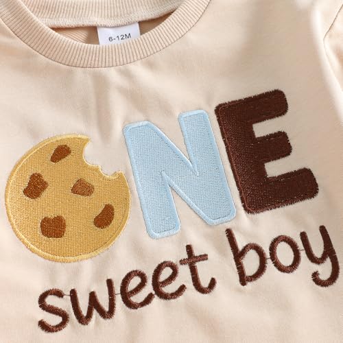 One Sweet Boy Baby Boy 1st Birthday Outfit Shirt Pants Set, 6-12 Months — view 4