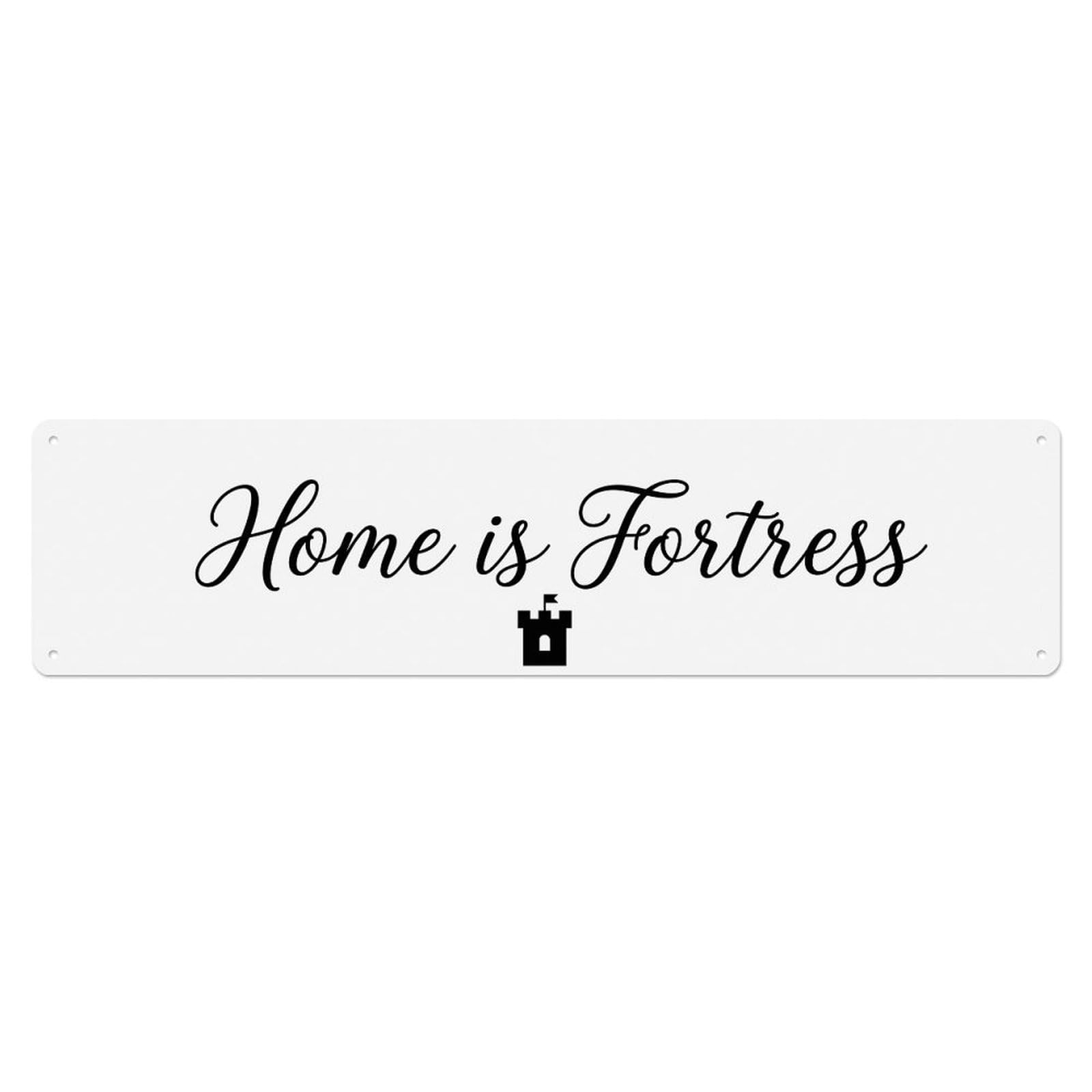 Home Is Fortress Faithful Household Metal Tin Sign